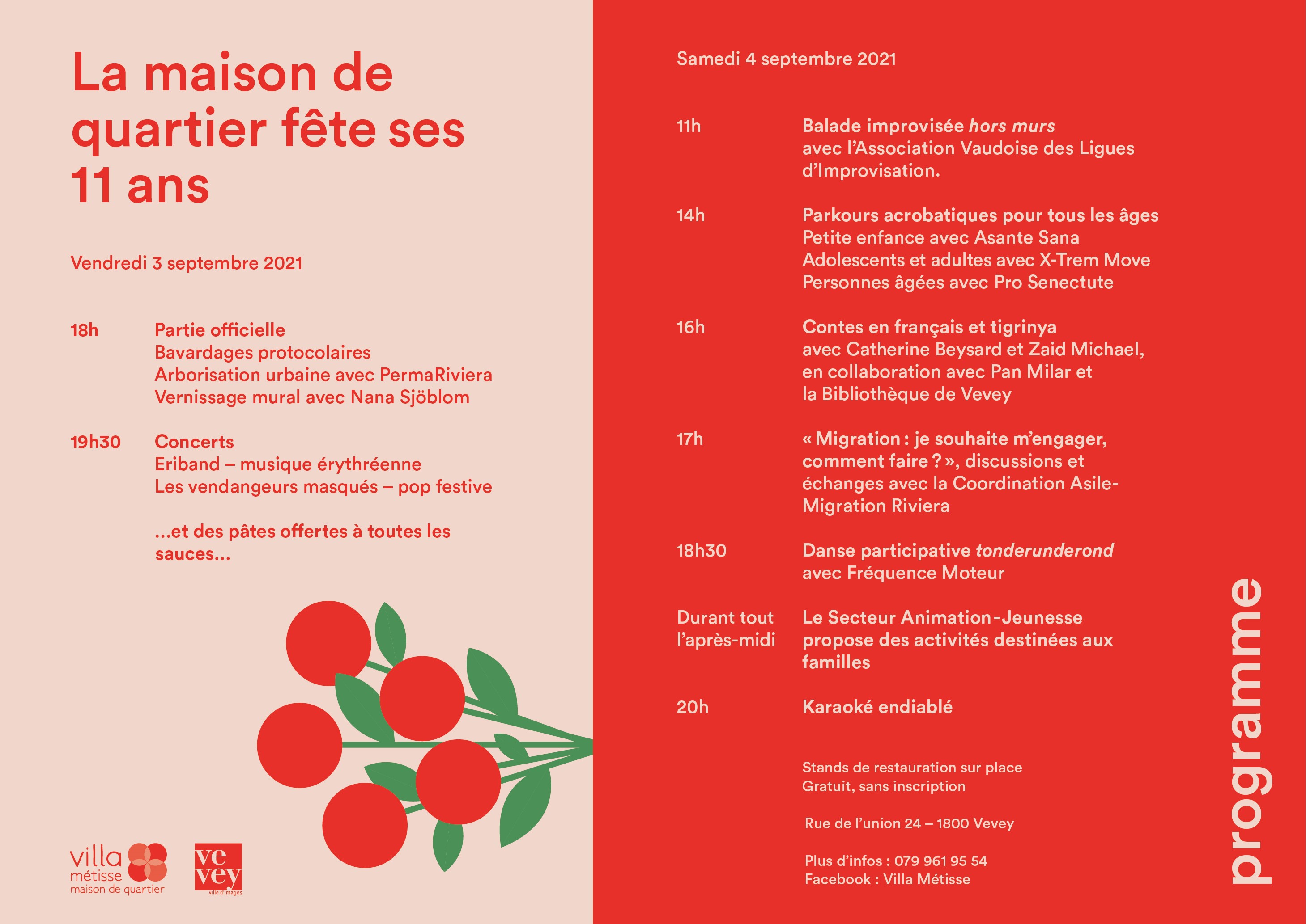 Programme complet 11 ans Villa Métisse