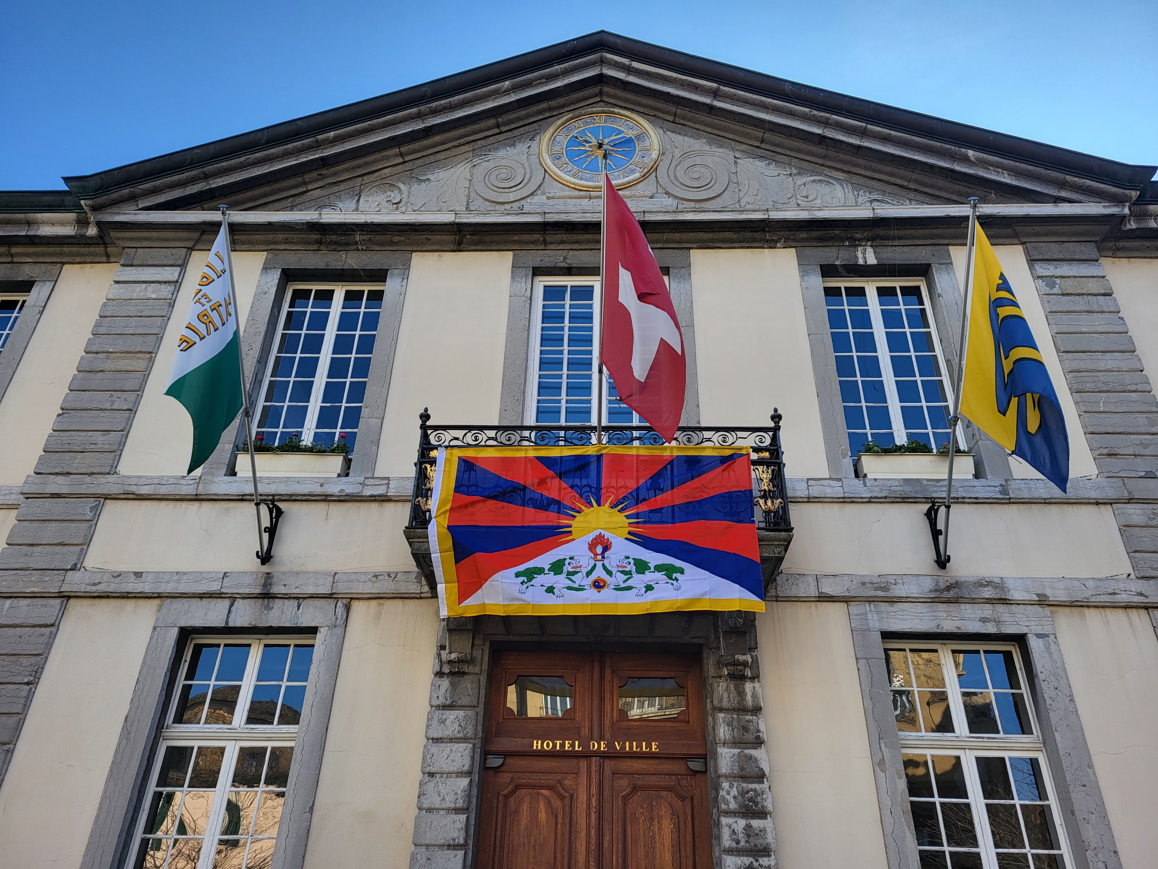 Drapeau tibétain Vevey 