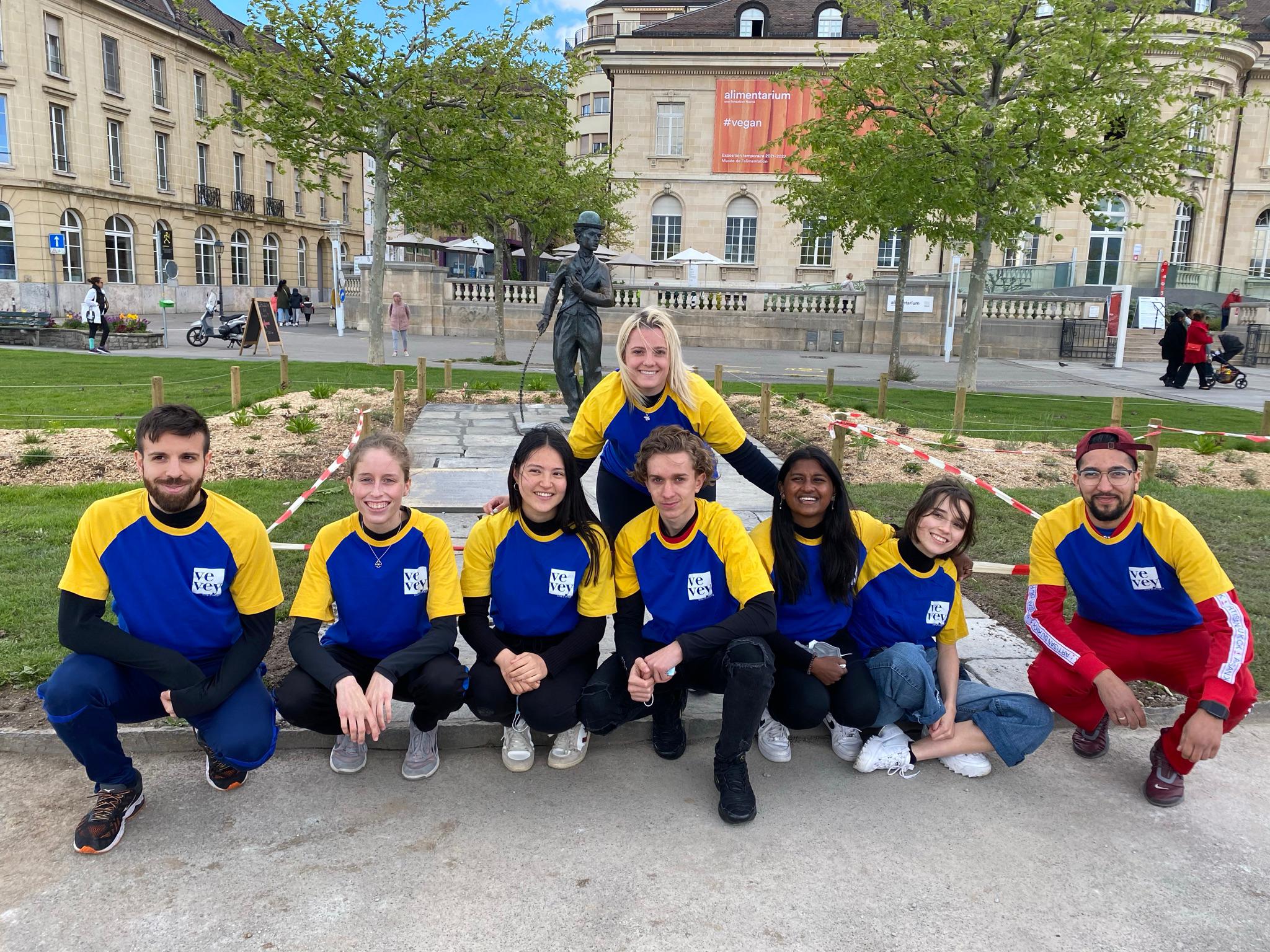 Photo de groupe avec Chaplin