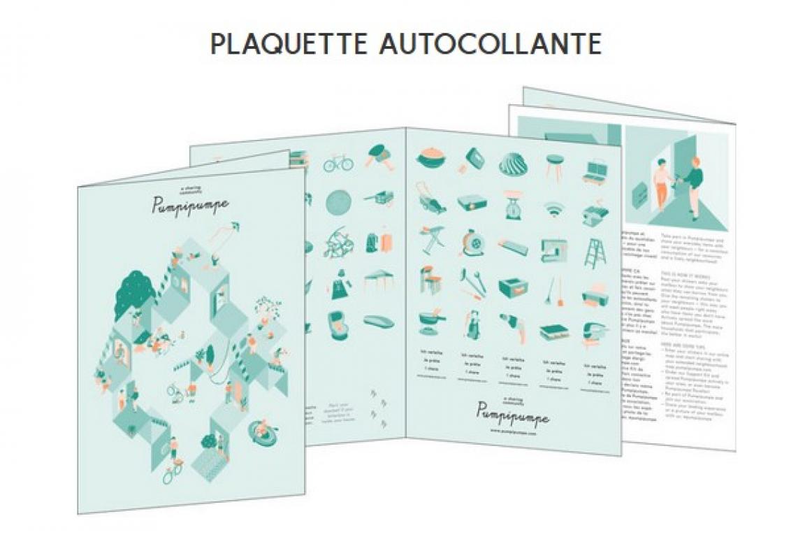 Plaquette autocollante