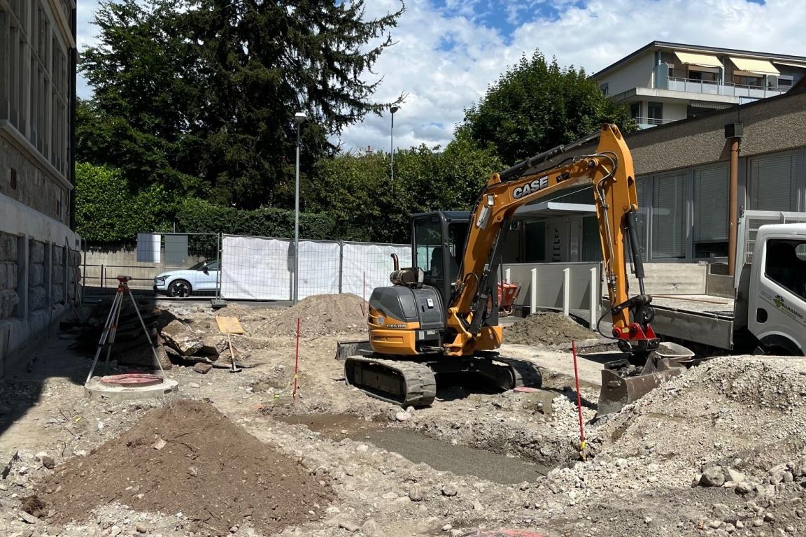 Travaux préau 