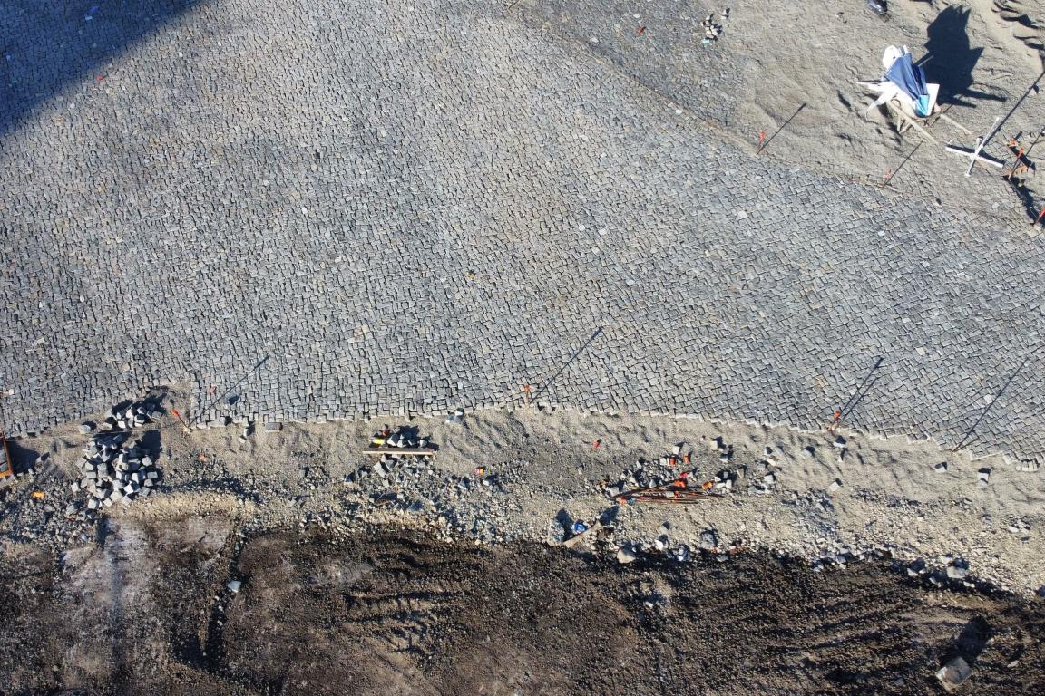 Image de l'avancée du chantier de la place du Marché (juillet 2026)