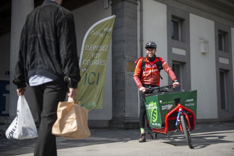 Le service de livraison d’achats à vélo « Dring Dring » sera gratuit à Vevey !