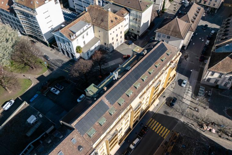 Panneaux solaires rue du Simplon Vevey